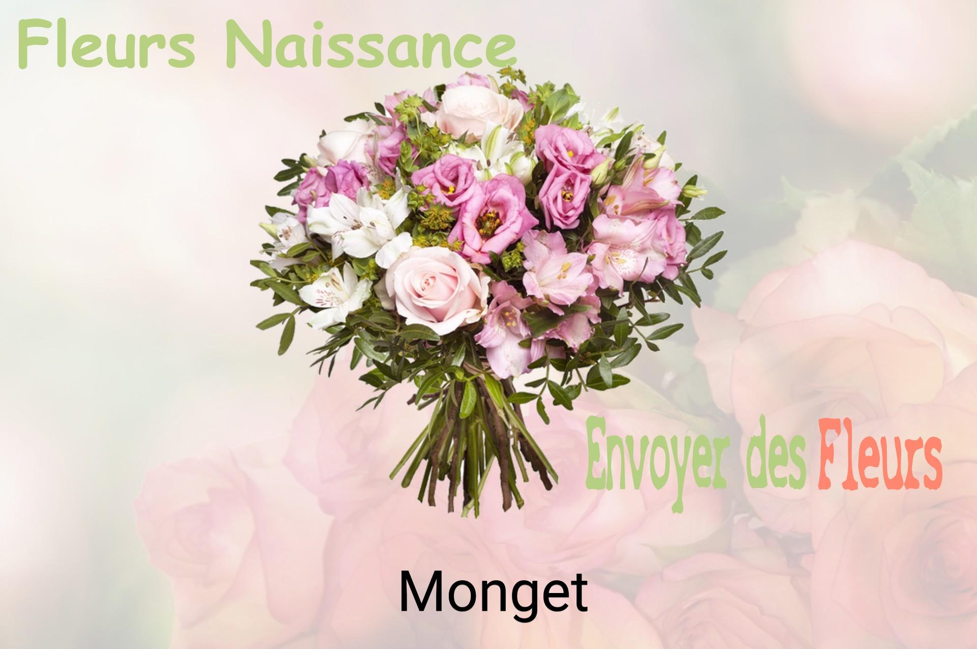 Bouquet de fleurs de naissance livré à Monget